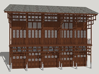 中式古建筑 古建筑 彝族建筑 川西