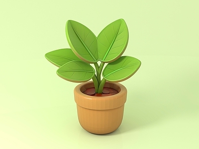 盆栽 盆栽植物植物装饰 美陈布置卡通绿植 动漫风格美陈道具 手办摆件场景氛围 活动饰品会场布置