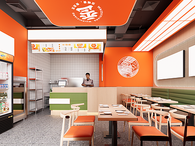 现代简约中餐厅 中餐厅明档