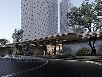 现代小区建筑 社区主入口门头 现代社区大门 现代小区入口大门 示范区大门 现代示范区