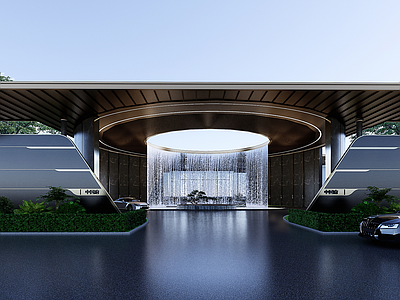 现代小区建筑 现代社区大门 社区主入口门头 现代小区入口大门 示范区大门 示范区大门景观