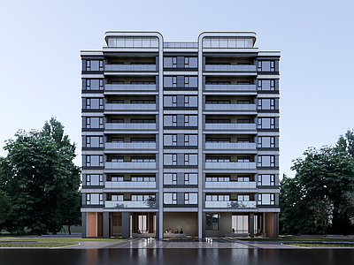 现代多层住宅 现代风格洋房 现代洋房住宅 轻奢现代洋房住宅 现代多层住宅