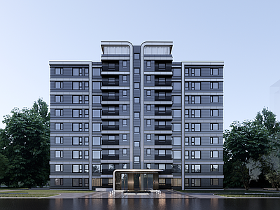 现代多层住宅 现代多层住宅 现代风格洋房 现代洋房住宅 轻奢现代洋房住宅 现代花园住宅
