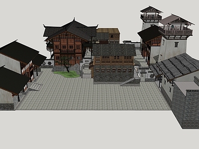 中式古建筑 古建筑 彝族建筑 川西建筑