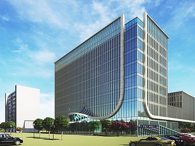 现代办公楼 产业园 高层办公楼 总部大楼
