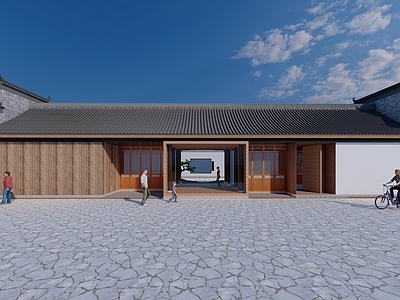 新中式古建筑 博物馆展示馆