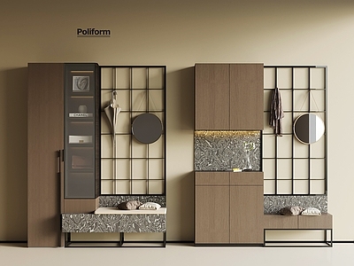 现代意式鞋柜 现代意式隔断鞋柜