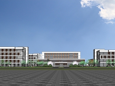 现代学校建筑 教学楼学校 中学建筑 技术学院 小学 中学