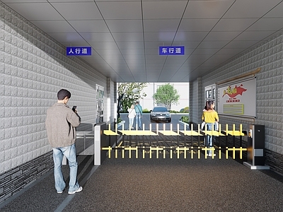 现代其他小品 小区改造入口 小区改造入口通道 小区入口通道改造