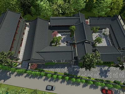 瓦房四合院