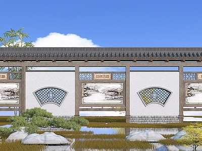 中式文化长廊