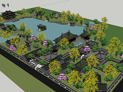 中式古建筑 古典园林 南京愚园 愚园 古建