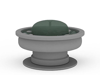 现代其他景观小品 喷水池