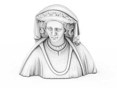 现代其他景观小品 皇后石膏像