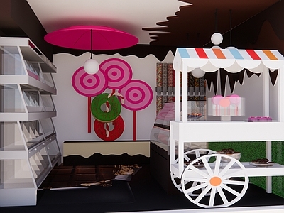 现代新中式其他店铺 巧克力店 零食店