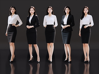 女人 2D现代美女 职业装美女 正装美女 职业装模特 职场美女