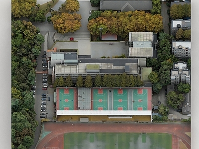 现代其他公共建筑 操场 学校 小区