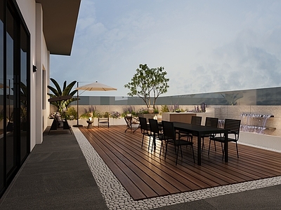 现代阳台 休闲阳台