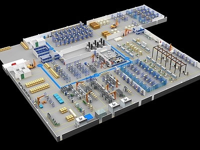 现代厂房 厂房 生产流水线