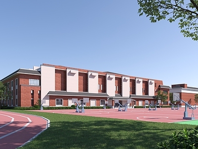 现代学校外观 现代学校体育馆