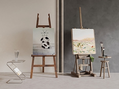 画具 画架 颜料 油画 画笔