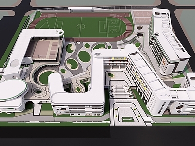 现代学校建筑 九年一贯制学校