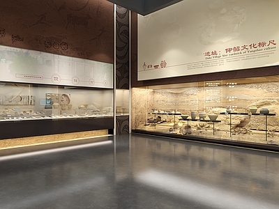新中式博物馆展厅 历史博物馆 遗址展厅 民俗文化馆
