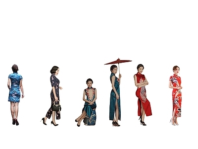 女人 旗袍 美人 模特 古装 古典美人