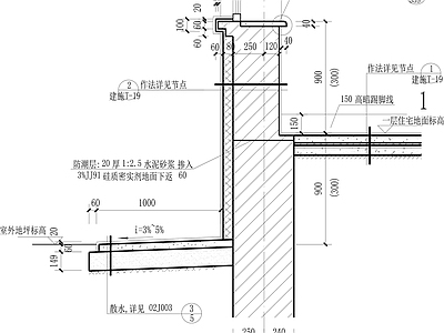 地坪漆 落地地面处 施工图