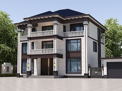 新中式中式艺术风格建筑 中式风格