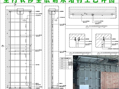 钢结构节点 室内装修基层钢架 基层钢架结构示意 方通角钢结构 干挂基层钢结构 施工图