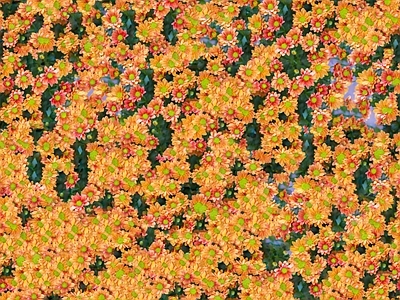 现代自然地面 无缝灌木花丛 无缝花卉植物