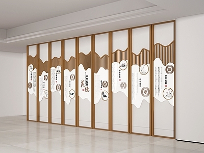 新中式中式文化墙 文化墙 展示墙 展墙 宣传栏 展厅文化墙