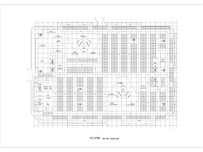 现代中式酒店建筑 星级酒店地库 地库机房 平面图