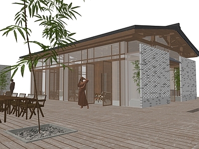 现代新中式餐饮建筑 网红 咖啡厅