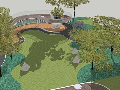 现代办公景观 室外会客厅 游戏休闲廊架