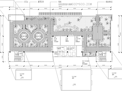 屋顶花园 平面图 花园景观 施工图