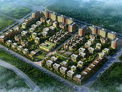 现代街道外景 建筑外观