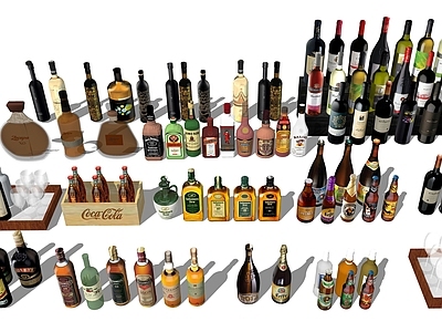 酒具 酒杯 酒瓶 红酒洋酒摆件