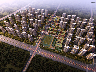 现代小区建筑 合肥高新公租房