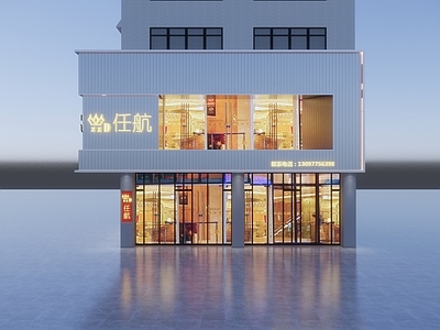 现代门头 服装店门头