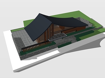 新中式中式小公建 坡屋顶公建