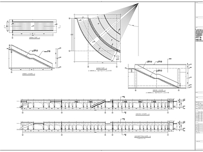 现代学校建筑 学校连廊建筑 施工图