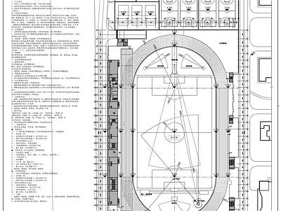 现代学校建筑 学校运动场 施工图