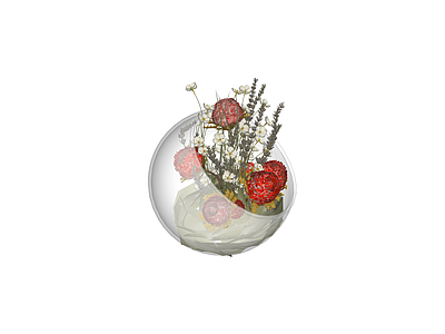 奶油中古花艺 玻璃花瓶 花艺 花卉 插花 鲜花