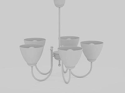 现代封闭式厨房 欧式田园吊灯