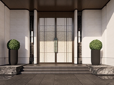 轻奢奶油商业景观 现代示范区 精品示范区