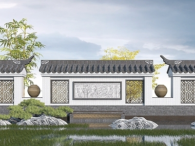中式景墙