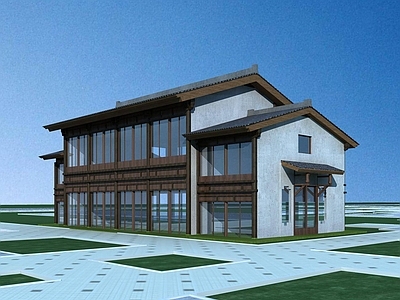 中式古建 中式小酒楼 仿古建筑