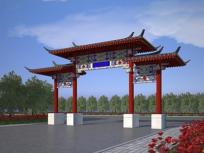 中式牌坊建筑